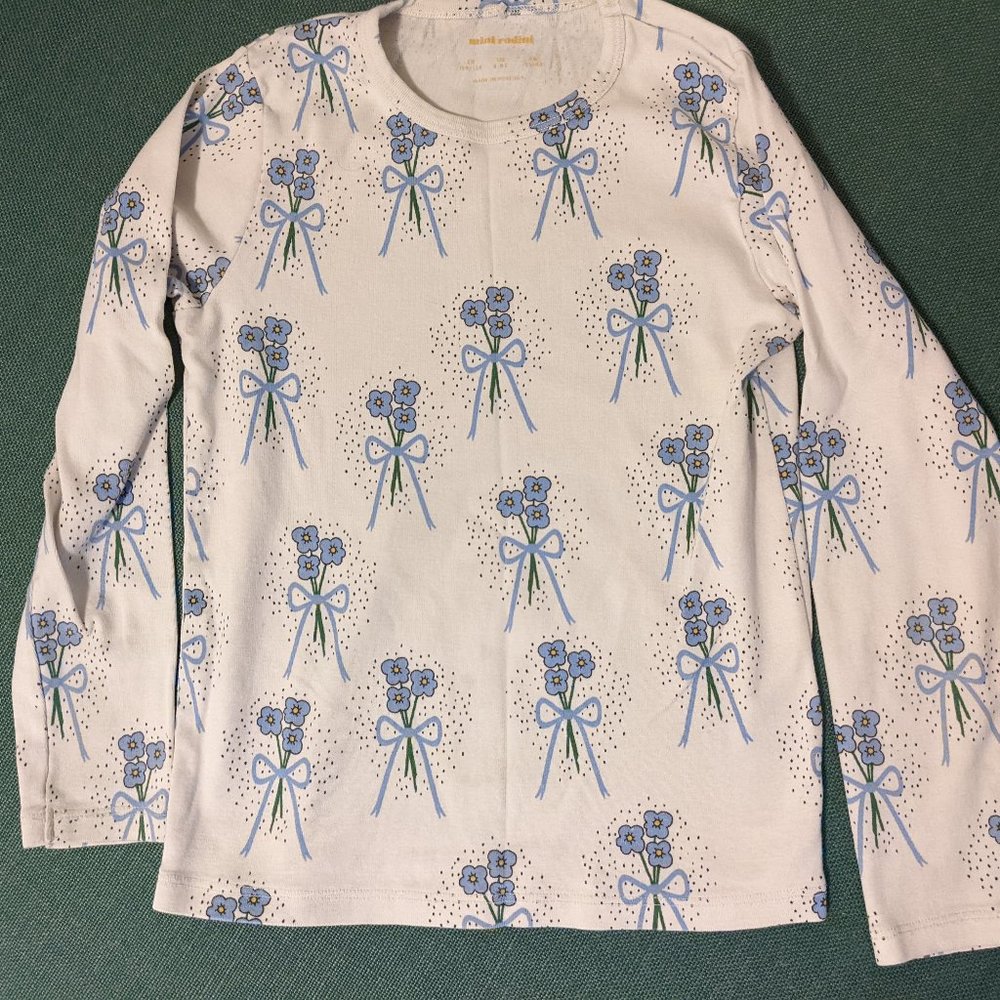 Mini Rodini Winterflowers Long Sleeve Tee 8-9yr